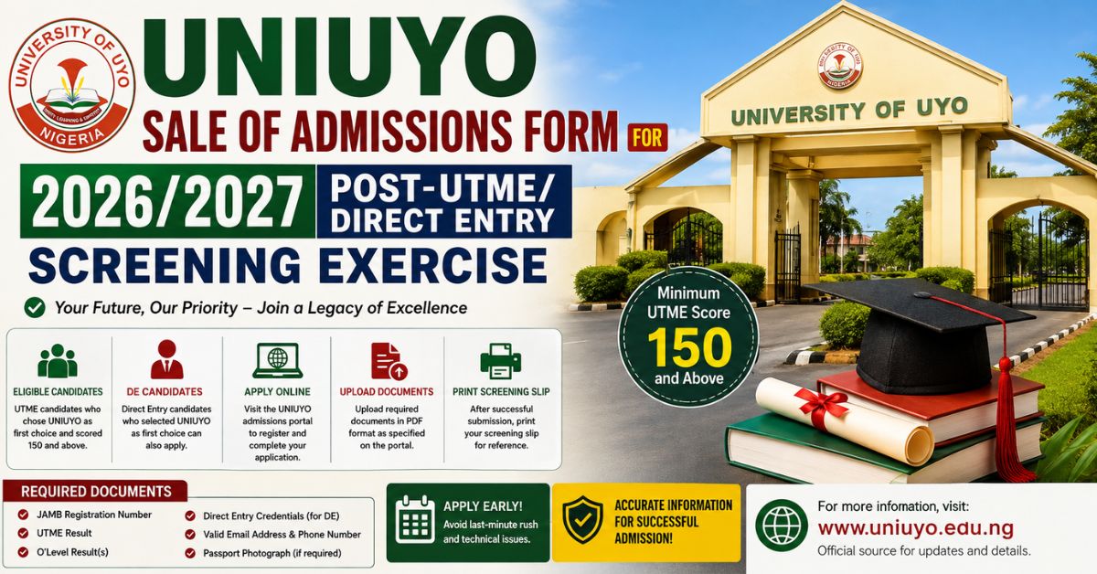 Uniuyo Sale of Admissions Form